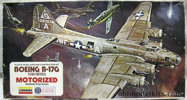 Lindberg 1/64 Boeing B-17G Motorized Flying Fortress, 2508M plastic model kit